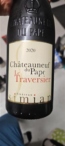 Rhônen laakso Châteauneuf-du-Pape Château Simian Le Traversier 2020
