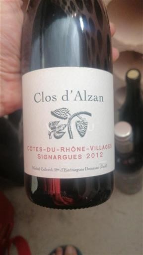 Rhônedalen Ospecificerad Clos Alzan 2012