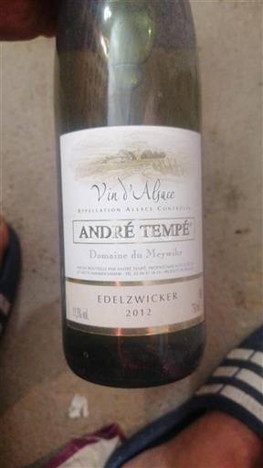 Alsace André Tempé Edelzwicker 2012
