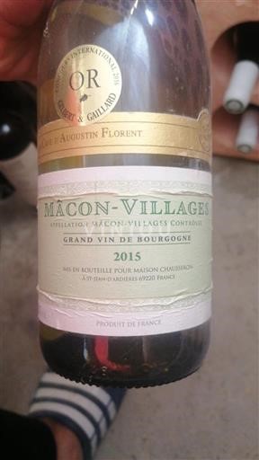 Bourgogne Mâcon et mâcon-villages Cave Augustin Florent 2015
