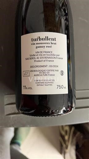 Valle della Loira Côtes-du-forez Domaine Serol Turbullent 2024