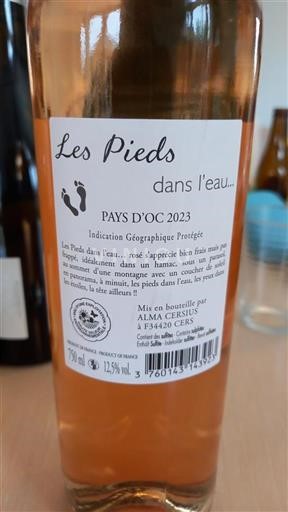 Languedoc-Roussillon Pays d'Oc Alma Cersius Les Pieds dans l'eau 2023