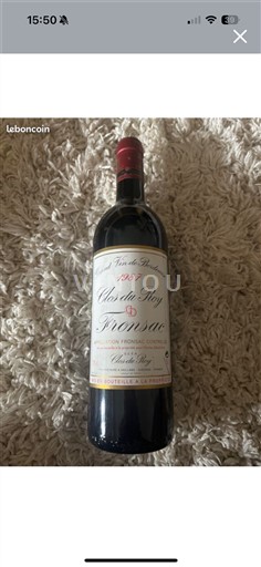 Vin Rouge sec Clos du Roy 1987 France Bordeaux Fronsac