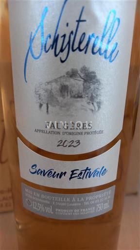 Languedoc Faugères Domaine Schisterelle Saveur Estivale 2023