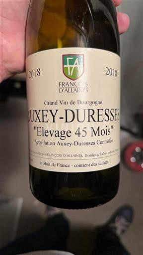 Burgundy Auxey-Duresses François Allaines Elevage 45 Mois 2018