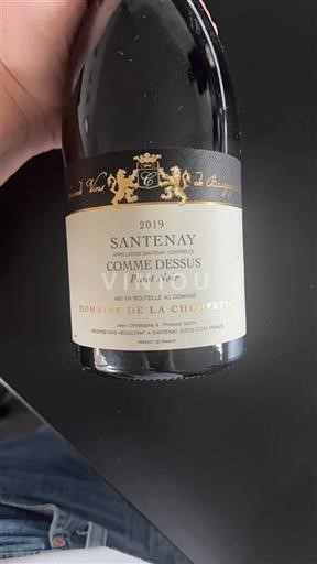Bourgogne Santenay Domaine La Choupette Comme Dessus 2019