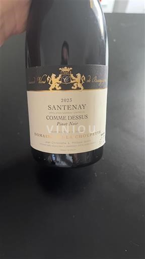 Bourgogne Santenay Domaine La Choupette Comme Dessus 2023