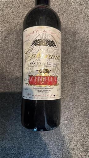 Bordeaux Côtes-de-bourg Cabinaud 2003
