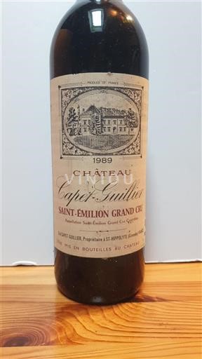 Bordeaux Saint-Émilion Grand Cru Grand Cru Château Capetguillier 1989