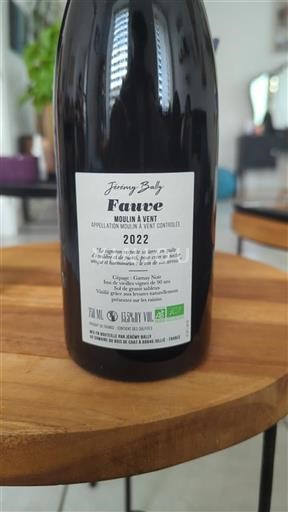 Beaujolais Moulin-à-vent Jeremy Bally Fauve 2022