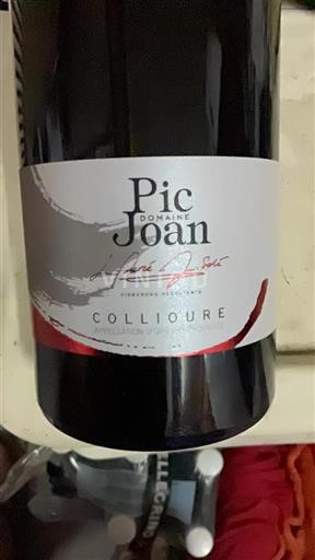 Roussillon Collioure Domaine Pic Joan 2020