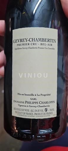 Burgund Gevrey-Chambertin Premier Cru Domaine Philippe Charlopin Bel-Air 2015