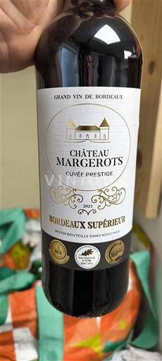 Bordeaux Bordeaux Supérieur Château Margerots Prestige 2021