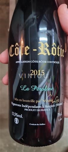 Vallée du Rhône Côte-rôtie Vignoble Levet La Péroline 2015