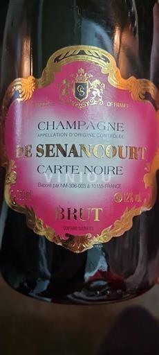 Champagne Senancourt Carte Noire 2020