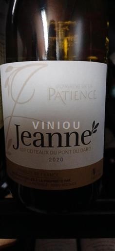 Languedoc in Roussillon Coteaux du Pont du Gard Domaine La Patience Jeanne 2020