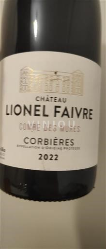 Languedoc Corbières Château Lionel Faivre Combe des Mures 2022