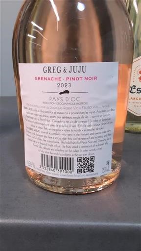 Languedoc og Roussillon Pays d'Oc Domaine S Robert Vic Greg & Juju 2023