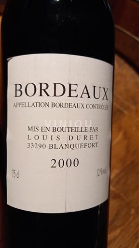 Bordeaux Louis Duret 2000