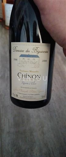 Valle della Loira Chinon Domaine Des Béguineries Réserve d'Elise 2008