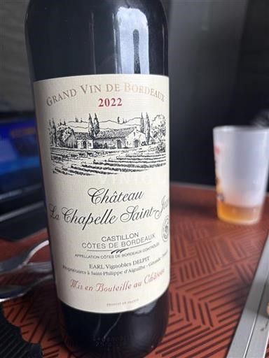 Bordeaux Côtes-de-Bordeaux Château La Chapelle Saintjean 2022