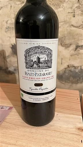 Bordeaux Saint-Émilion Grand Cru Grand Cru Domaine Haut Patarabet 2016