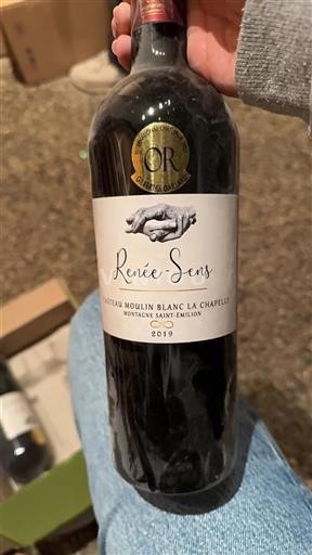 Bordeaux Montagne Saint-Émilion Moulin Blanc La Chapelle Renée-Sens 2019