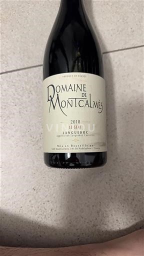 Languedoc Domaine Montcalmès Le Geai 2018
