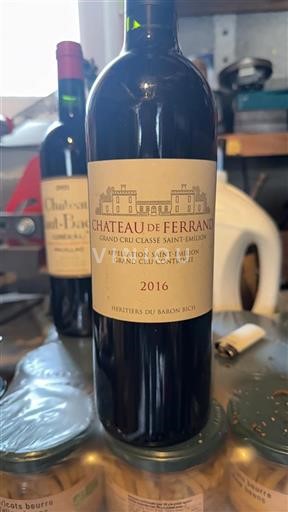 Bordeaux Saint-Émilion Grand Cru Château Ferrand 2016