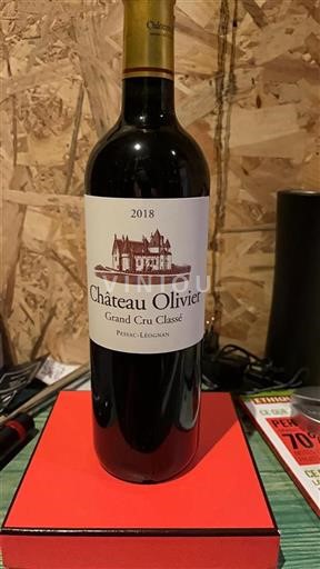 Bordeaux Pessac-Léognan Grand Cru Classé Château Olivier 2018