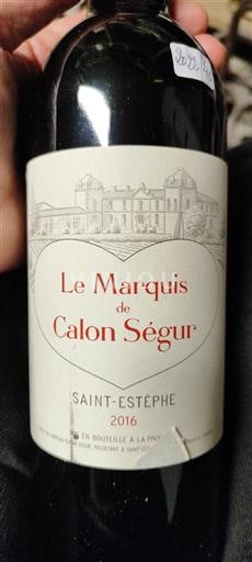 Bordeaux Saint-Estèphe Calon Ségur Le Marquis de Calon Ségur 2016