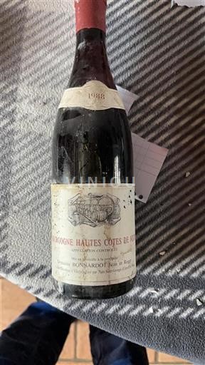 Borgogna Hautes Côtes de Nuits Domaine Bonnardot 1988