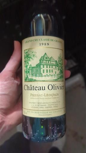 Burdeos Pessac-Léognan Grand Cru Château Olivier 1989