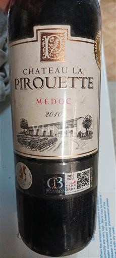 Bordeaux Médoc Cru Bourgeois Château La Pirouette 2010