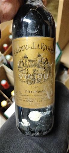 Bordeaux Fronsac Château La Rivière 2003