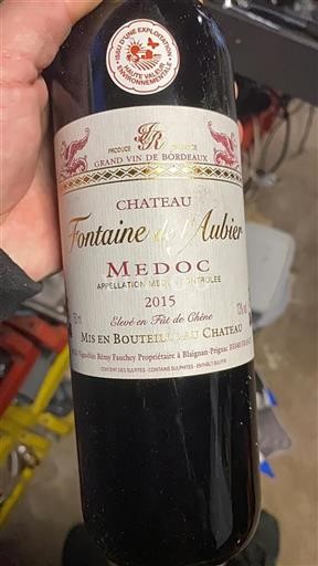 Bordeaux Médoc Château Fontaine De L'aubier 2015