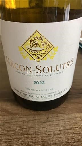 Bourgogne Mâcon och Mâcon-Villages Domaine Chalet Pouilly 2022