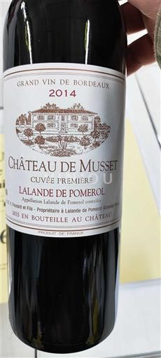 Bordeaux Lalande-de-Pomerol Château Musset Première 2014