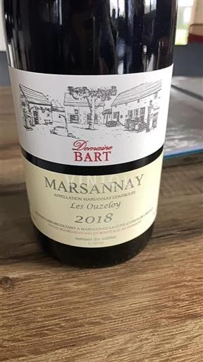 Borgogna Marsannay Domaine Bart Les Ouzeloy 2018