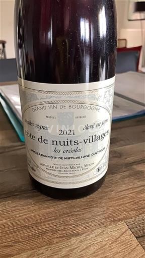 Bourgondië Côte de Nuits Villages Armelle Et Jeanmichel Molin Les Créoles 2021