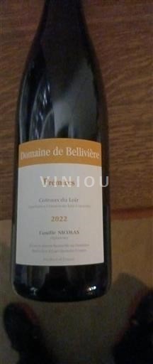 Vallée de la Loire Coteaux-du-loir Bellivière Prémices 2022