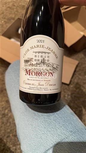 Vin Rouge sec Clos Marie-Jeanne Olivier Et Jean Desclas 2021 France Beaujolais Morgon AOC