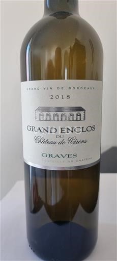 Bordeaux Graves Cérons Grand Enclos 2018