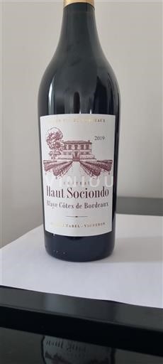 Bordeaux Blaye-Côtes-de-Bordeaux Haut Sociando 2019
