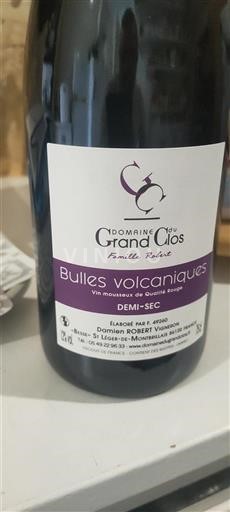 Loire-dalen Ikke specificeret Domaine Grand Clos Bulles Volcaniques Ikke årgangsbestemt