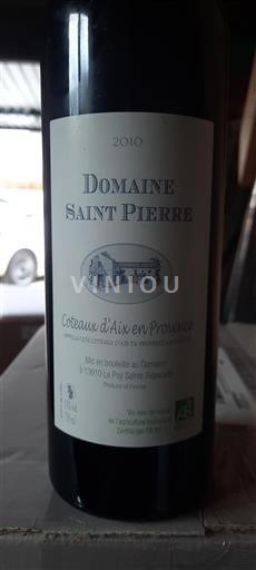 Vin Rouge sec Château Saint Pierre 2010 France Provence Coteaux-d'aix-en-provence