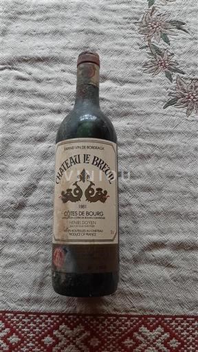 Burdeos Côtes-de-bourg Château Le Breuil 1981