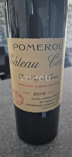 Bordeaux Pomerol Château Certan De May 2018