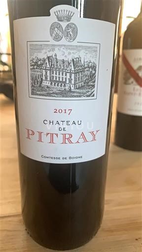 Bordeaux Castillon-côtes-de-bordeaux Château Pitray Comtesse de Boigne 2017