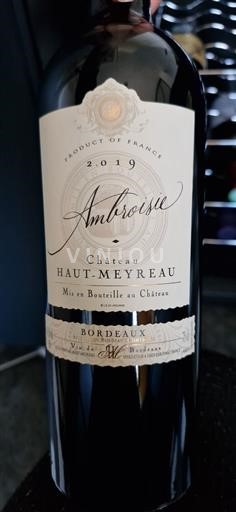 Bordeaux Château Hautmeyreau Ambroisie 2019